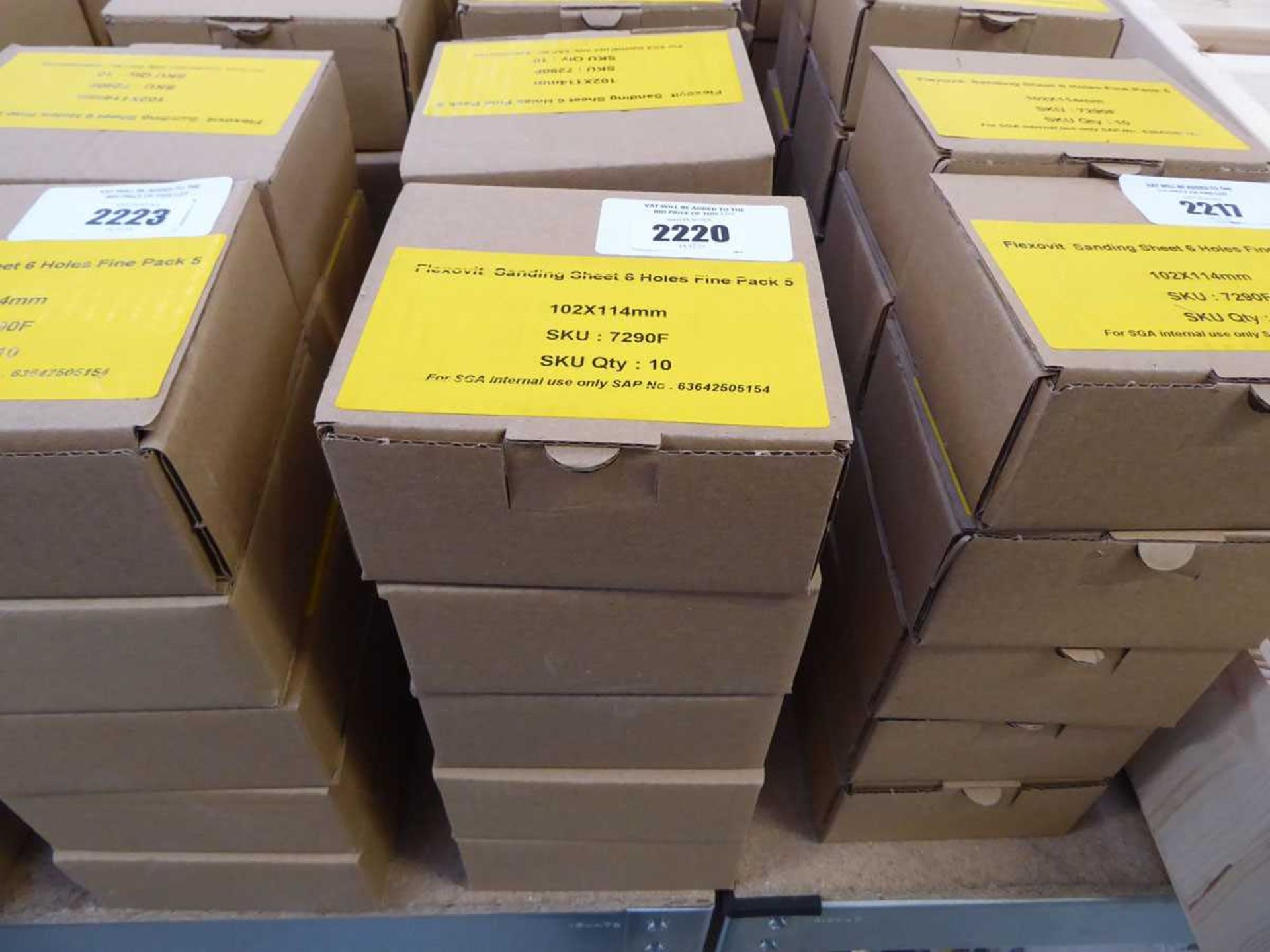 +VAT 10 boxes containing 100 packs of Flex O Vit 102 x 114mm sanding sheets