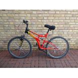 Pobris Team Universal mountain bike in red and black