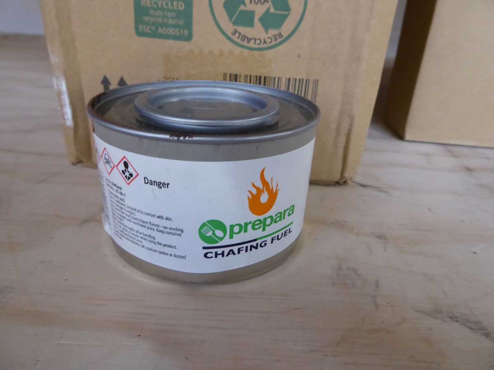 Box containing approx. 32 tin cans of Prepara chafing fuel - Image 2 of 2
