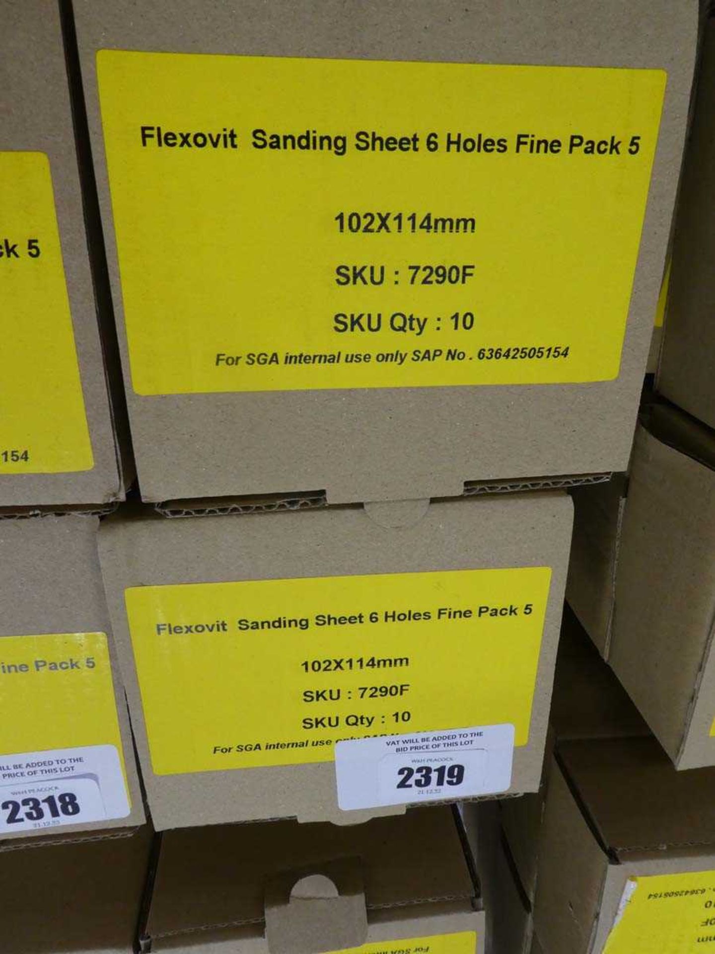 +VAT 10 boxes containing 100 packs of Flex O Vit 102 x 114mm sanding sheets