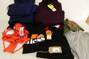 +VAT Approx. 20 items of clothing incl. jumpers, t-shirts and swimwear by DKNY, Ellesse, Champion,