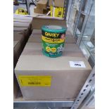 +VAT 2 boxes containing 10 rolls each of Oakey liberty green 5m lengths of 115mm sand paper (60