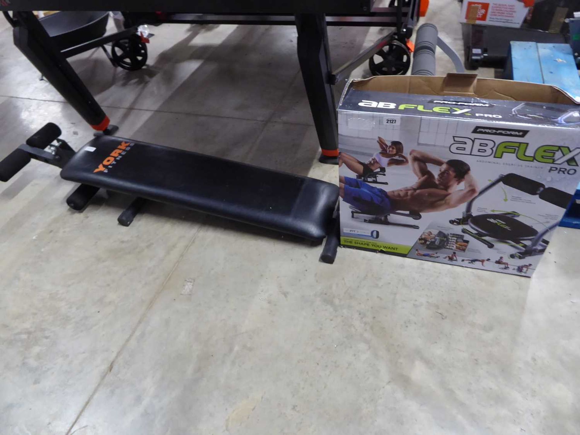 ABFlex ProForm, together with York Fitness bench