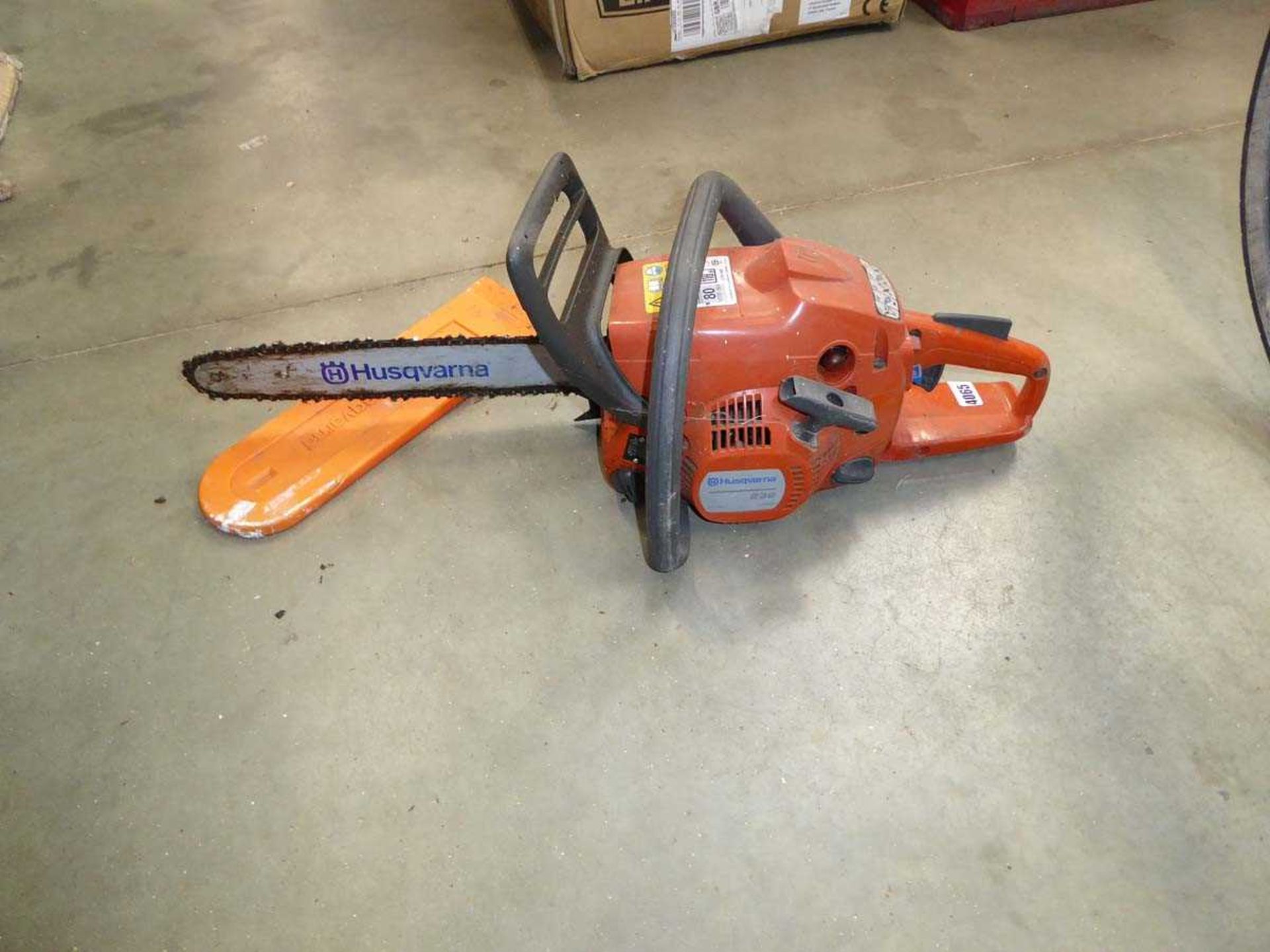 Husqvarna petrol powered chainsaw