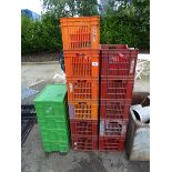 +VAT Quantity of plastic storage boxes and crates
