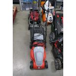 Small electric mower with grass box