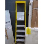 +VAT Yellow and silver electricians style step ladder with bent foot