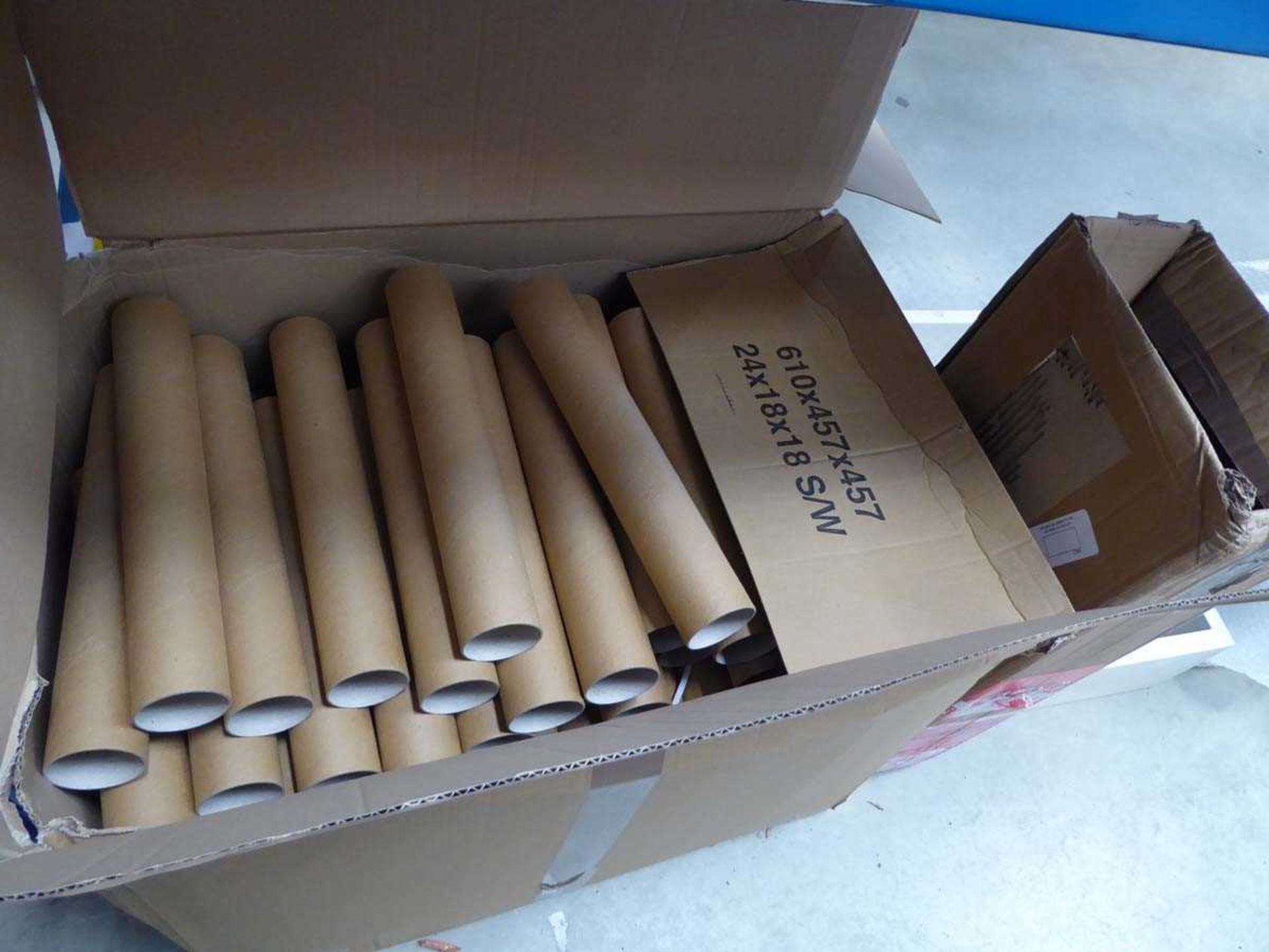 +VAT 2 boxes of small postal tubes and film