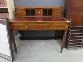Edwardian 3 drawer desk with gallery