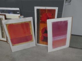 Three Mark Rothko prints