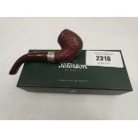 +VAT Silver mounted / collared Peterson pipe with box