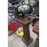 Double ended bench grinder on stand