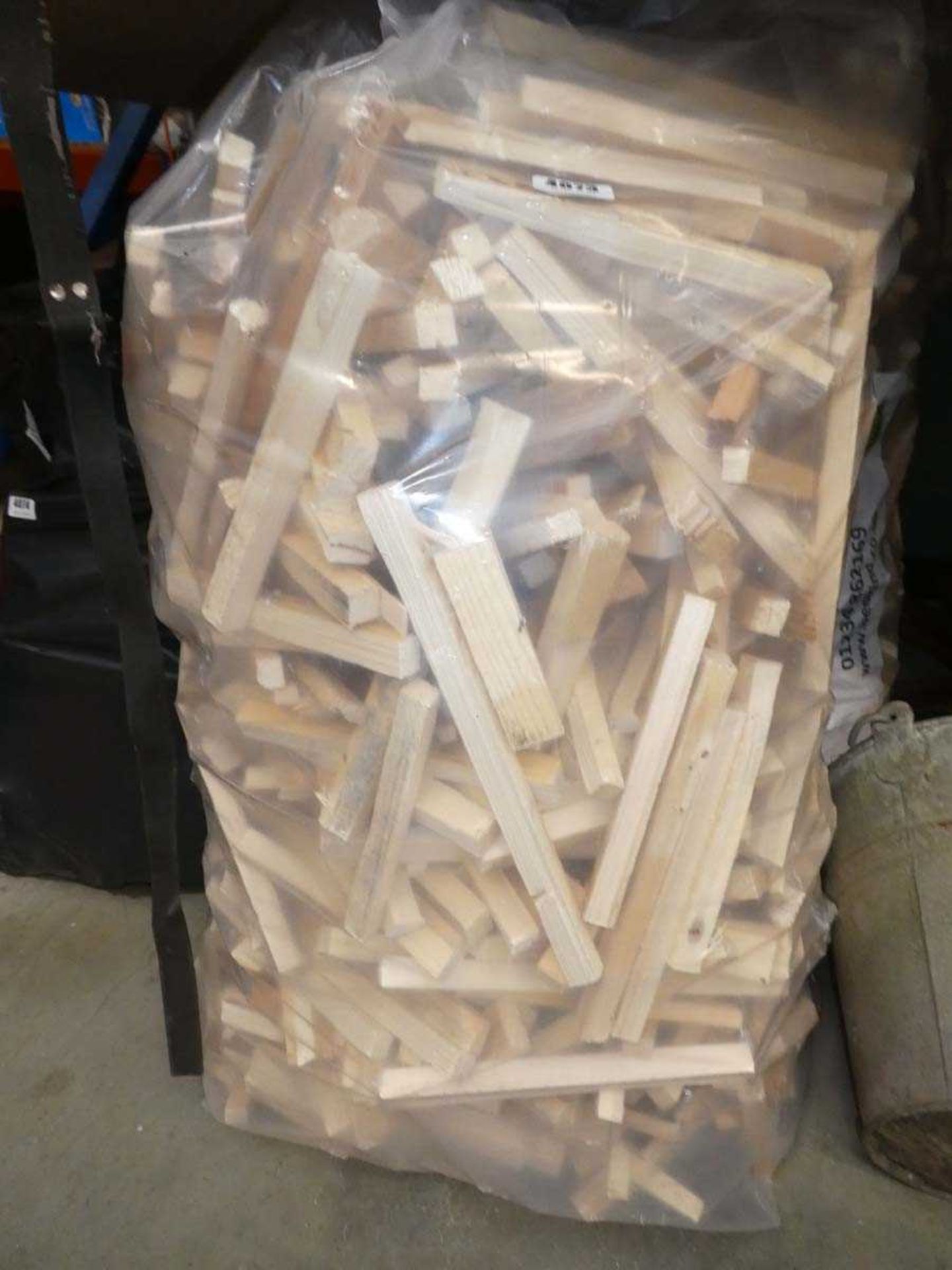 3 large stacks of kindling