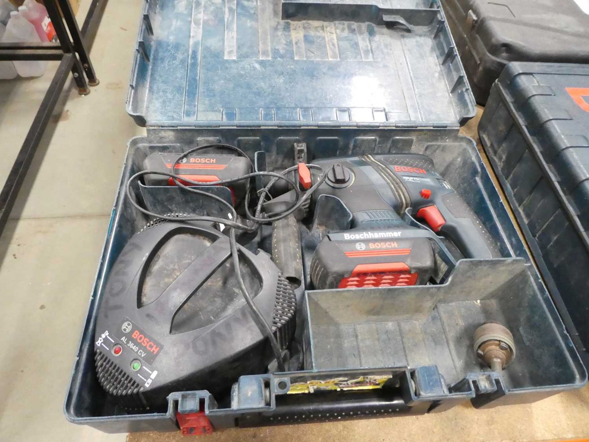 Bosch 36v battery charger, with 2 batteries and charger - Image 2 of 3