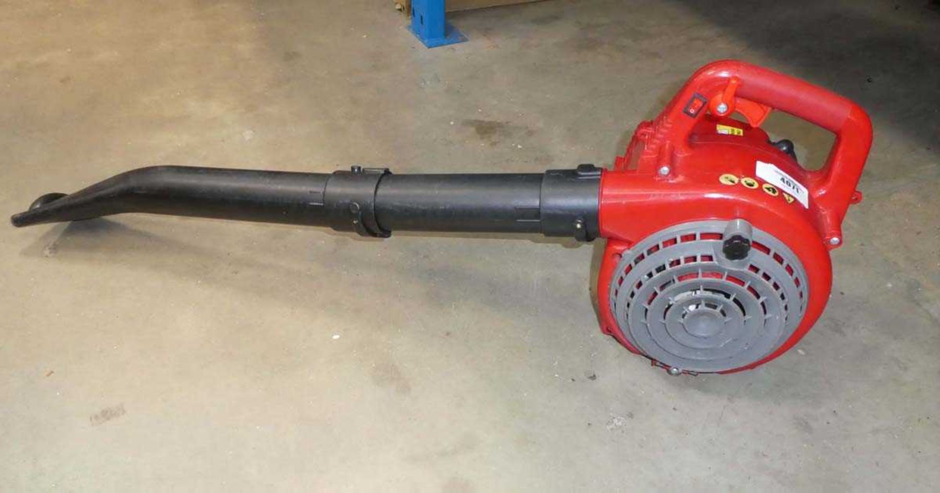 Red Mountfield petrol powered leaf blower