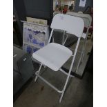 Folding chair, plus painted hanging shelf
