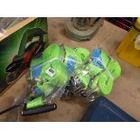3 bundles of green lorry straps