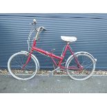 Red foldup bike