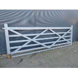 Large wooden farm gate