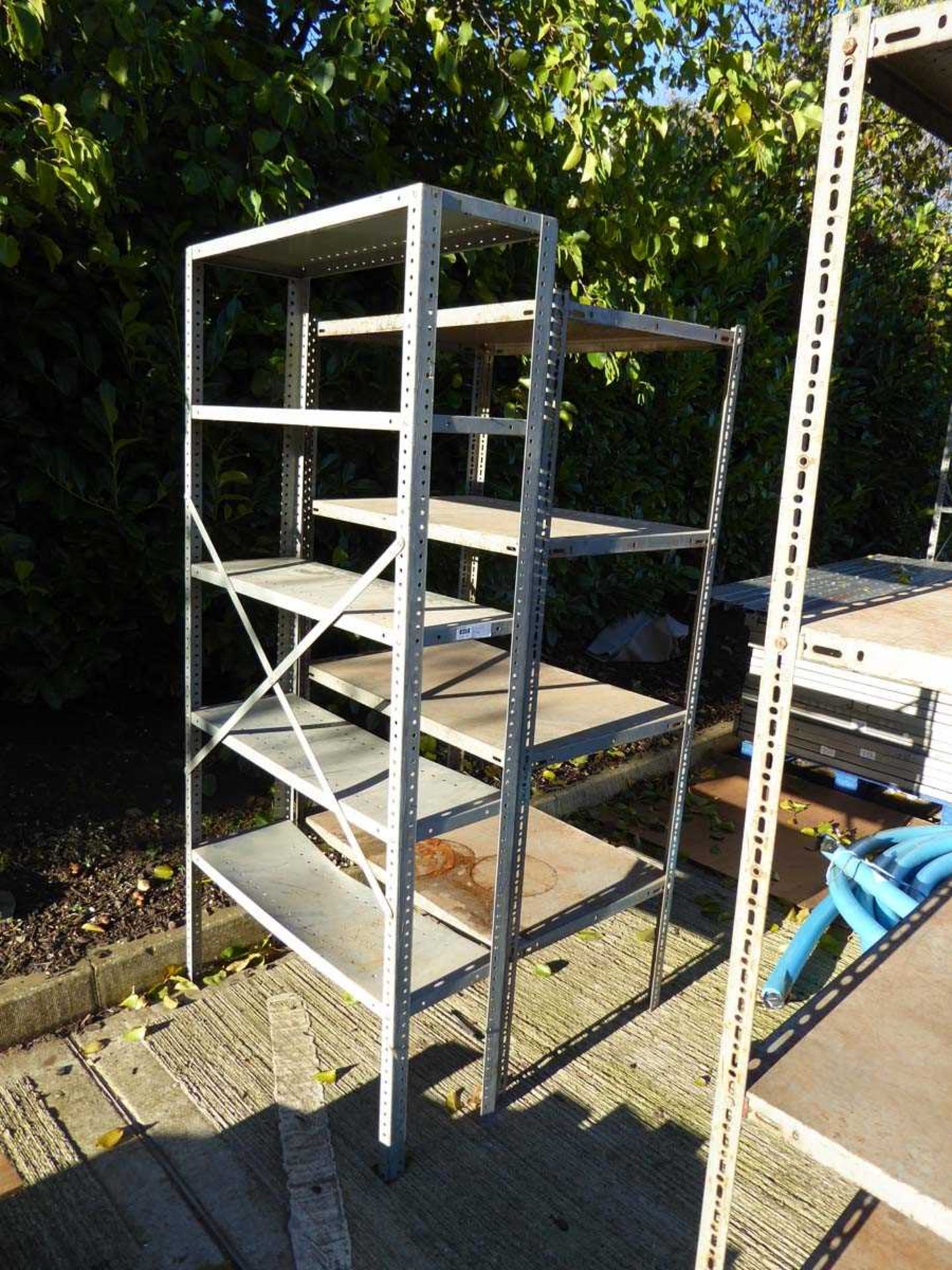 One thin and one large metal rack