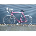 Pink racing bike