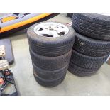 Set of four alloy wheels and tyres