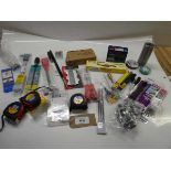 +VAT Spoke shave, contour gauge, tape measures, drill bits, chisel, clamps and other tooling
