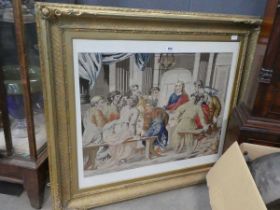 Tapestry of The Last Supper in decorative gilt frame