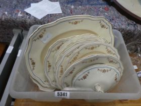 Box containing a quantity of Alfred Meakin floral patterned crockery