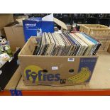 Box containing vinyl records