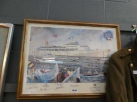 Christopher Dee print of sailing ship entitled 'Britannia Rules'