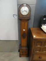 Oak dome topped Grandmother clock