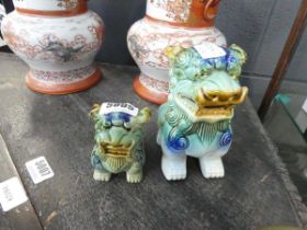 2 x Chinese temple dogs