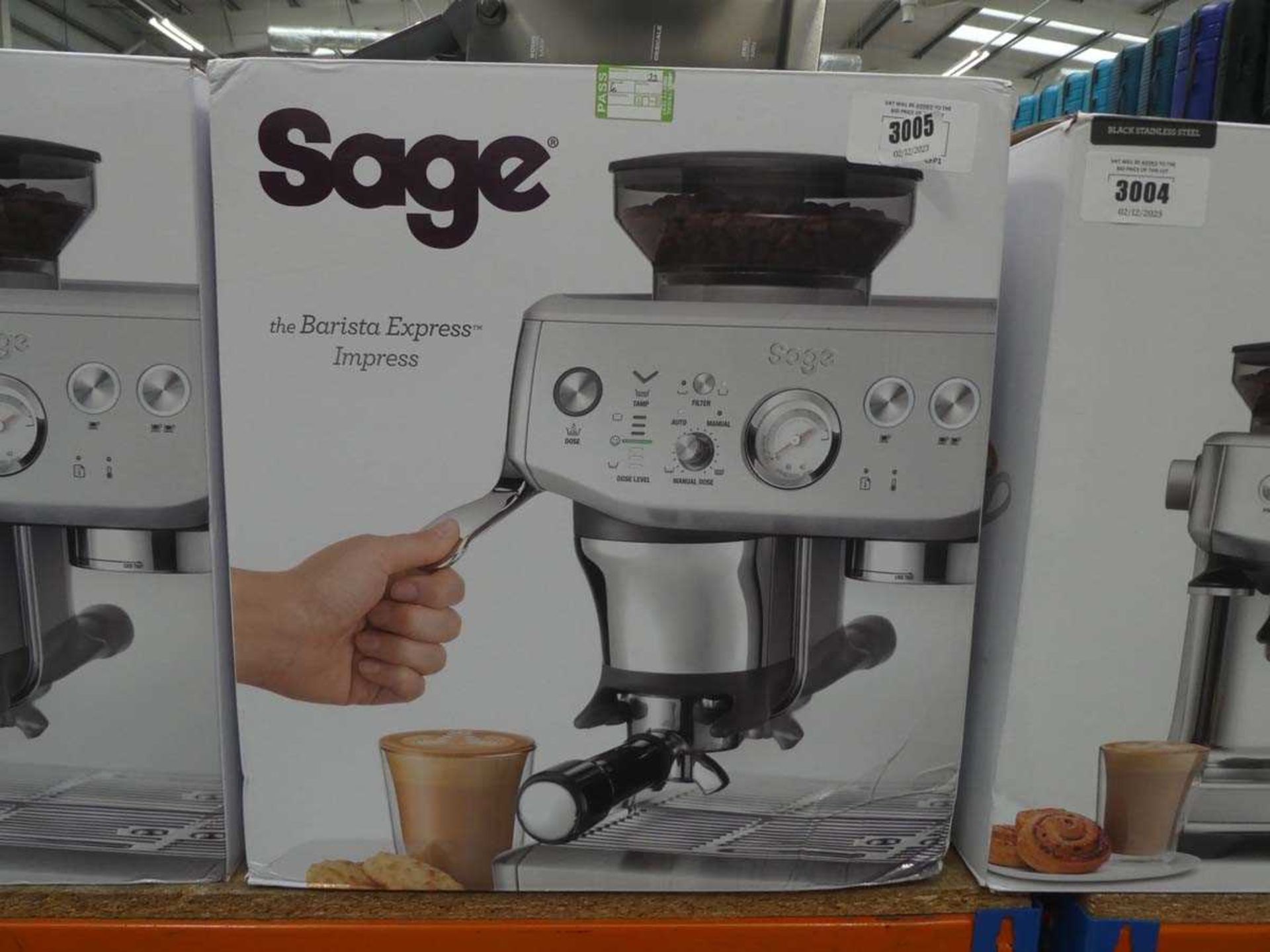 +VAT Sage Barista Express Impress coffee machine