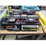 4 car batteries