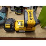 2 Dewalt batteries and a charger