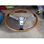 +VAT Wooden car steering wheel