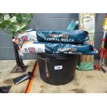 +VAT Two bags of mulch, garden canes and plastic pot