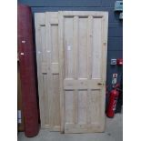 3 antqiue pine doors