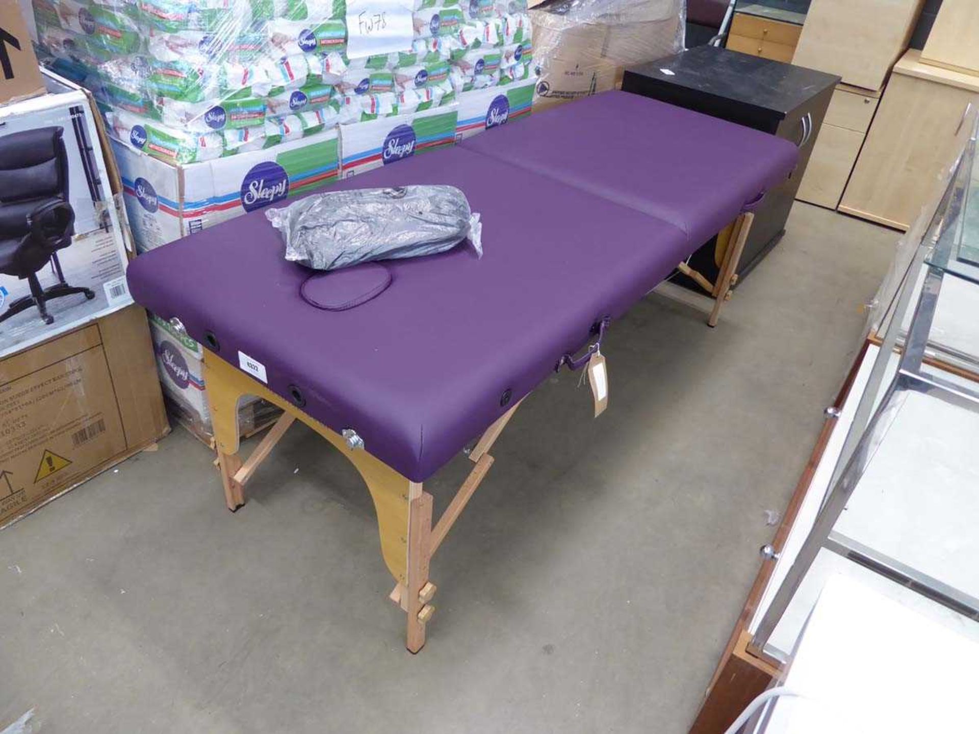 +VAT Purple fold up massage bed