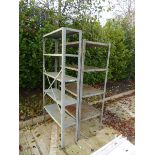 One thin and one large metal rack