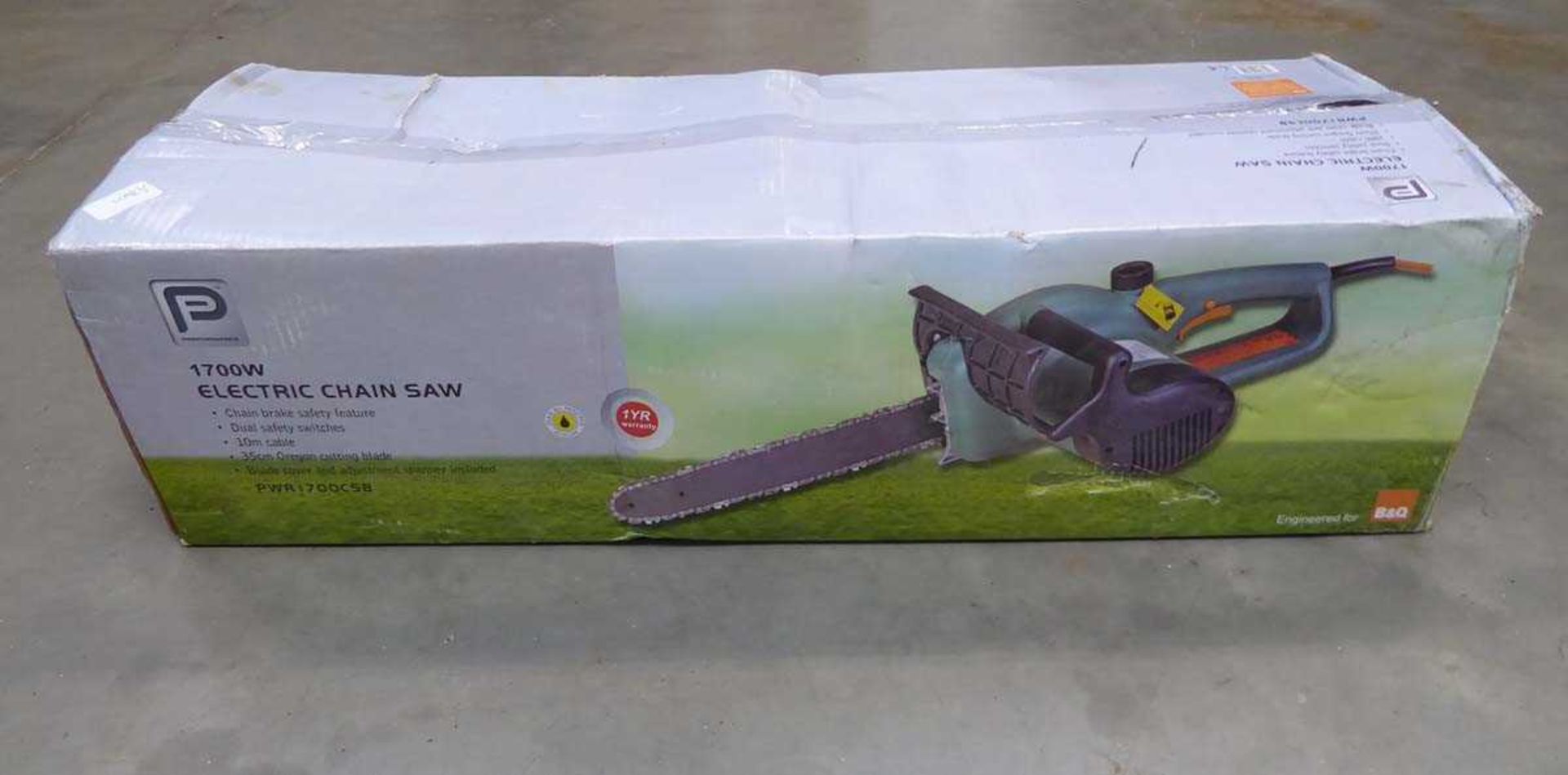 Boxed Power Performance electric chainsaw