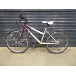 Purple and silver girls mountain bike