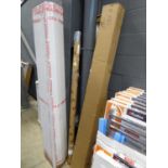 +VAT Curtain track, poles, and polystyrene coving