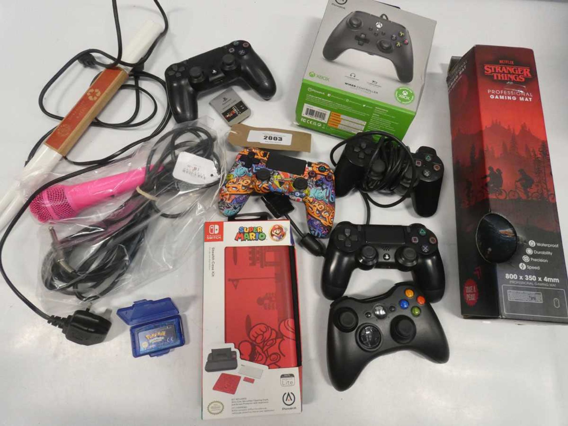 +VAT Gaming accessories; controllers, mouse mat, cases, PS1 memory card ...
