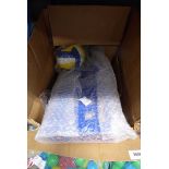 +VAT Box of various balls inc. netballs, basketballs etc
