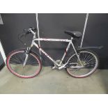 Mountaineer Salcano bike in silver and red