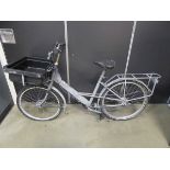 Hand painted traders bike in grey with basket