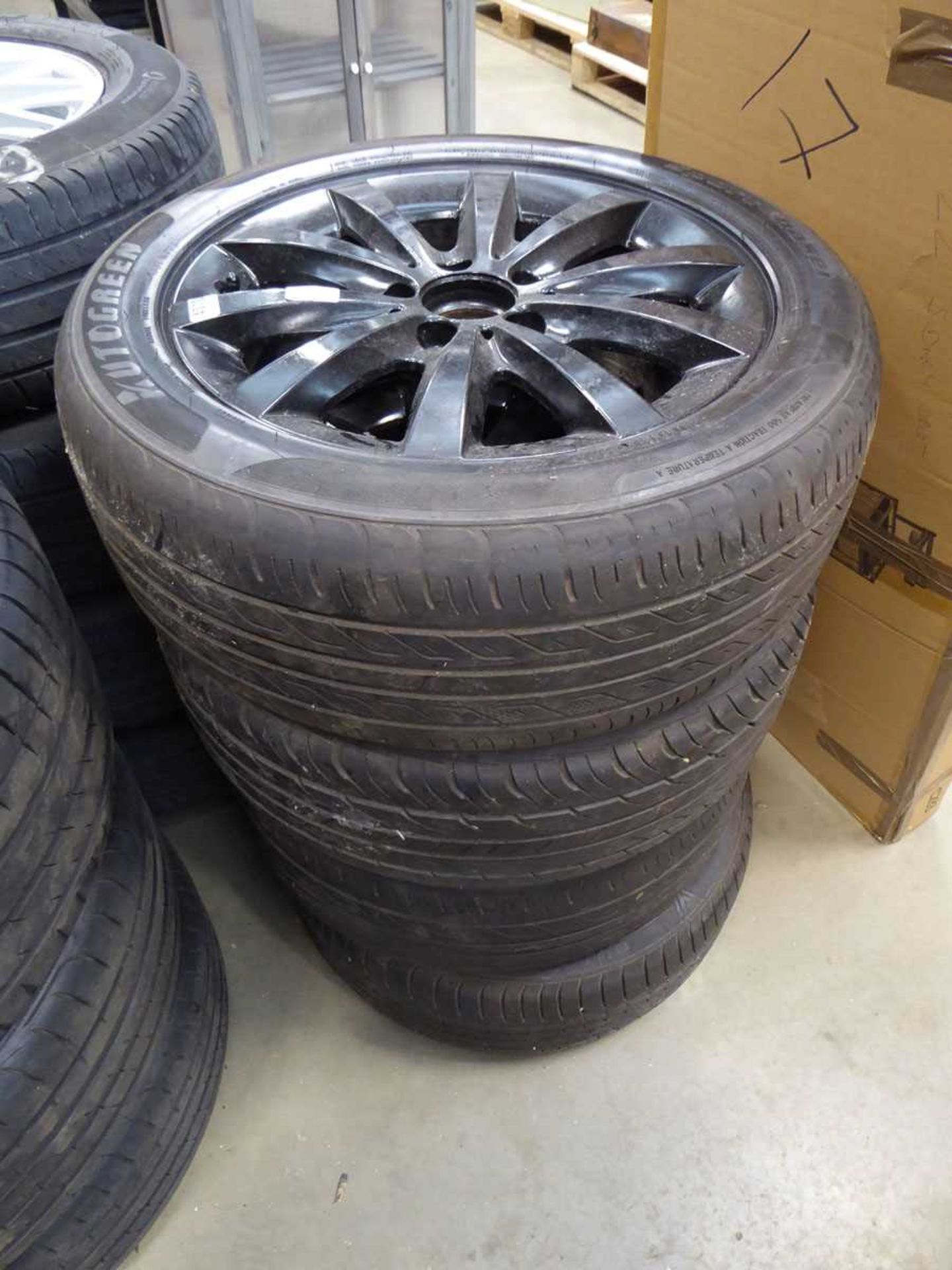 Four alloy wheels and tyres