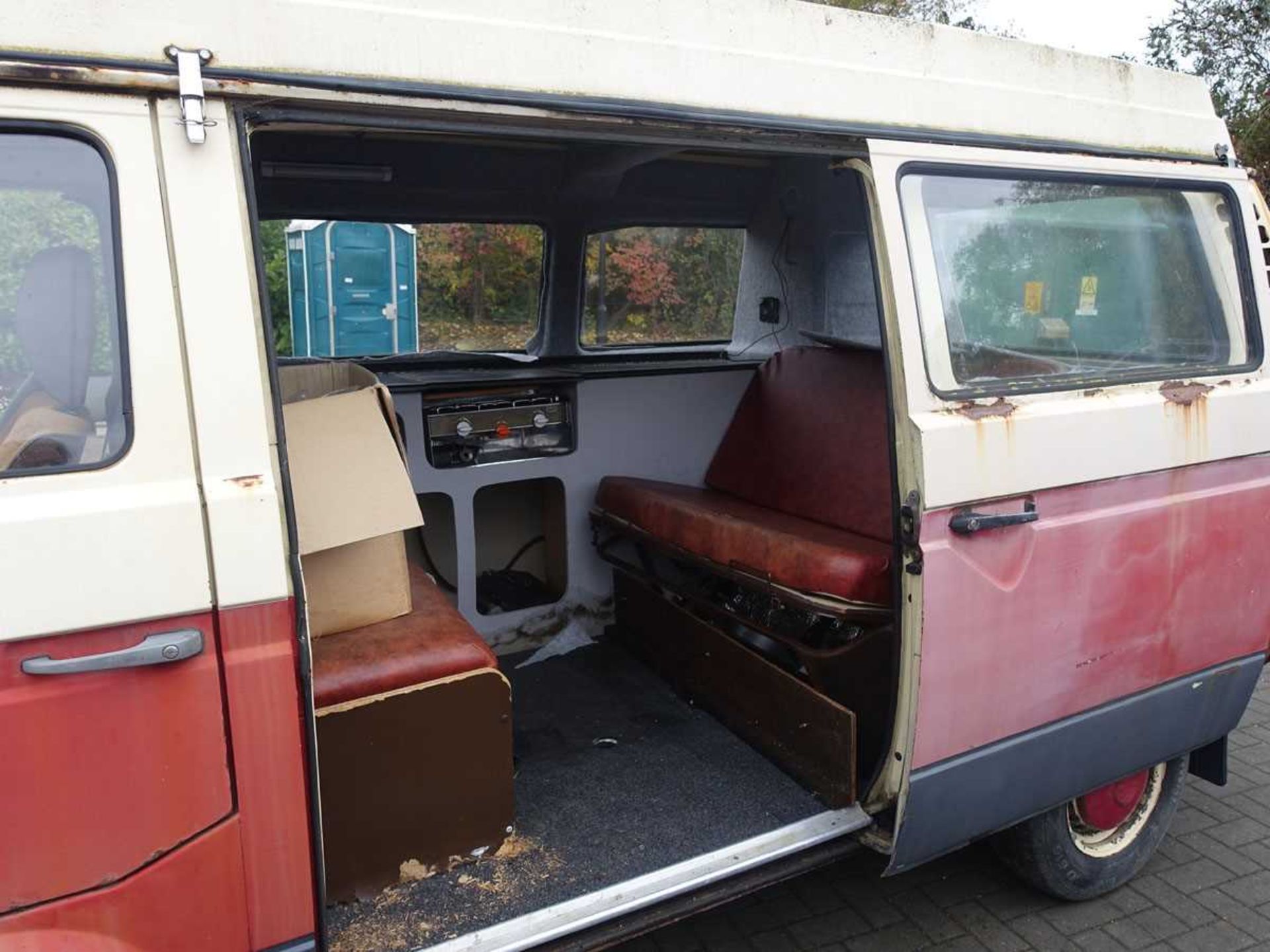 (FCG 403W) Volkswagen T25 Camper Van, Devon Moonraker in red and cream, with original gas fridge - Image 12 of 17